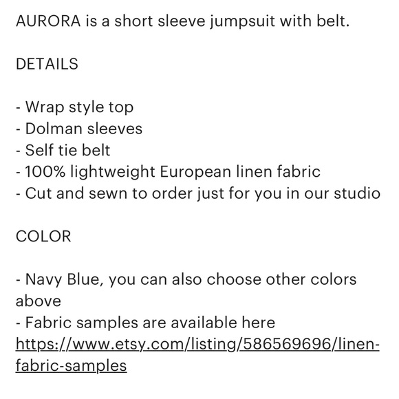 Linen jumpsuit. Brand new, made to order - Picture 10 of 16